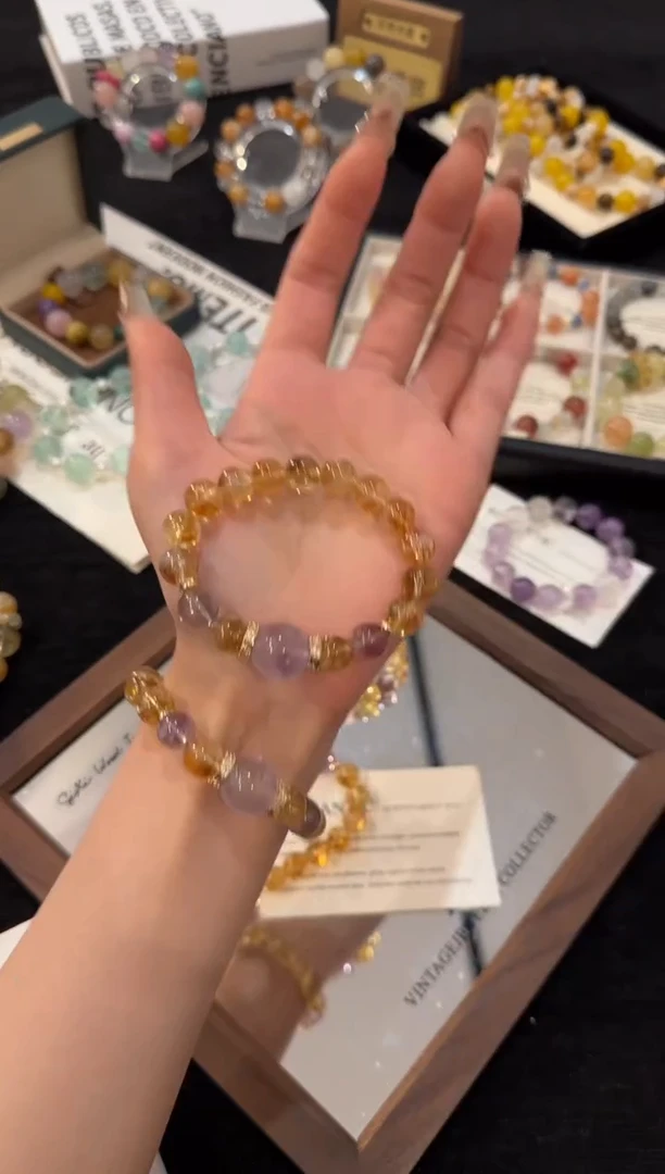 合金手链水晶黄塔晶x2871