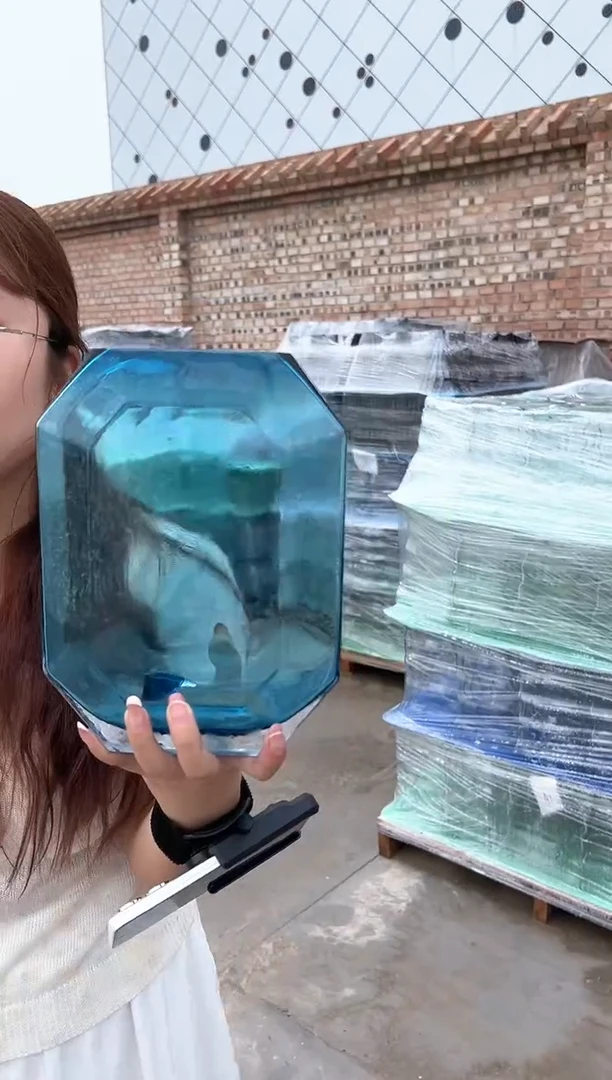 现代客厅摆件玻璃花瓶高级感