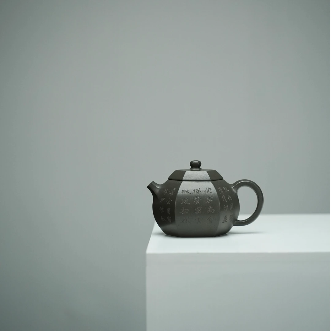 全手工六方西施 原矿青灰泥 200cc 质感高级器型优雅大气上手舒适