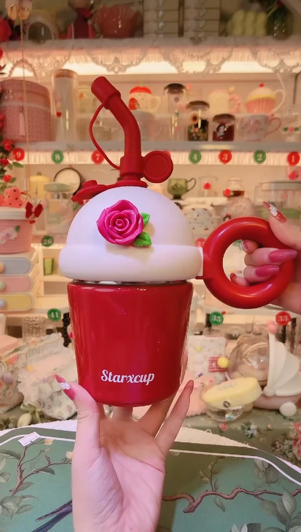 玫瑰花保温杯——手工制作品质好！