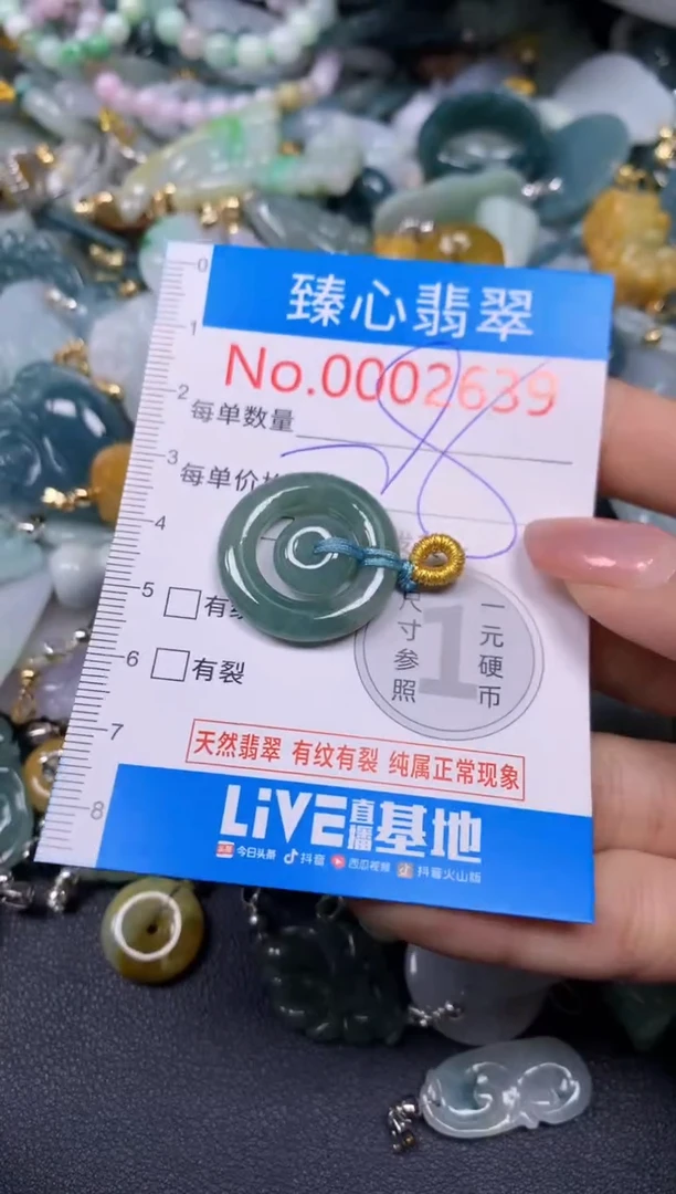 【闪购商品】翡翠颈饰未镶嵌含绳0002639