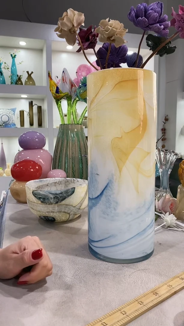 慕忆家手作琉璃花瓶微瑕