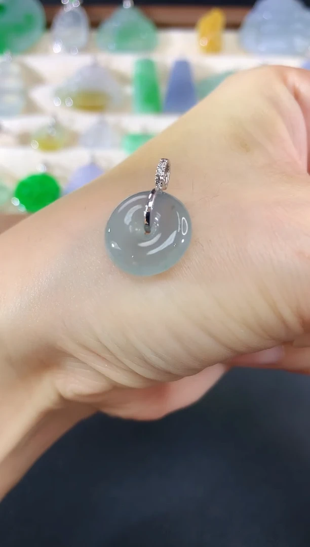 吊坠(不含链)18K金镶嵌翡翠19|1380