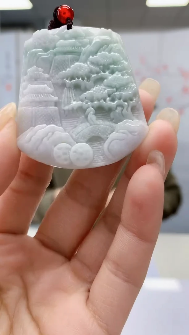 【闪购商品】翡翠颈饰未镶嵌4812lr-jj挂件97