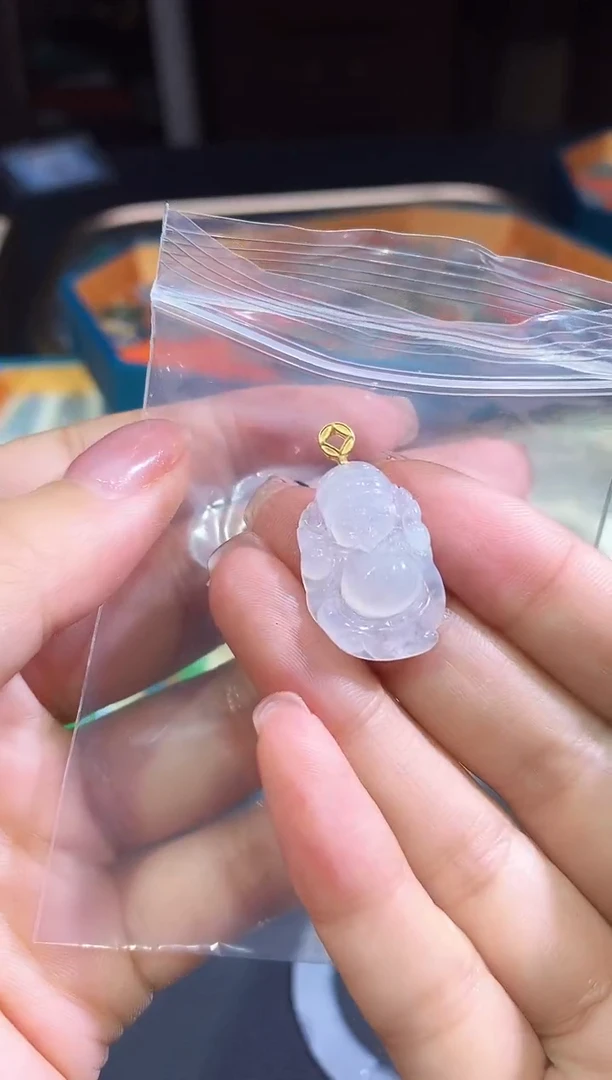 翡翠18K金镶嵌颈饰250603332