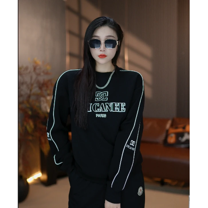 【麦森森专属】25秋定制精仿羊毛圆领麦穗刺绣宽肩刺绣针织显瘦长袖