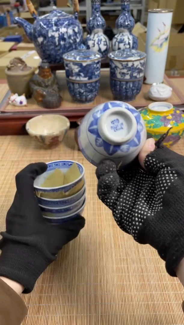 47号5只两字款咱们家玲珑杯中古物品谨慎参拍直播链接