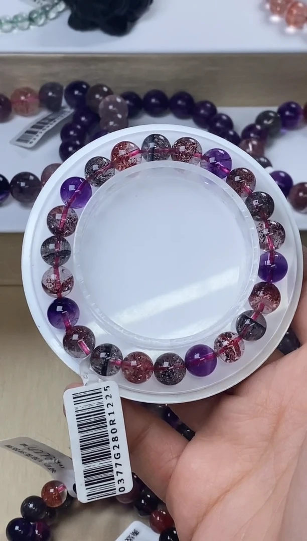 【闪购商品】水晶手链未镶嵌黑加仑超七单圈8m+