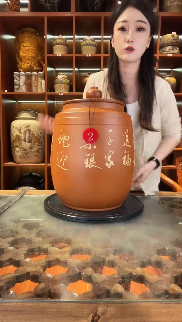 罐云南建水紫陶0升水缸@