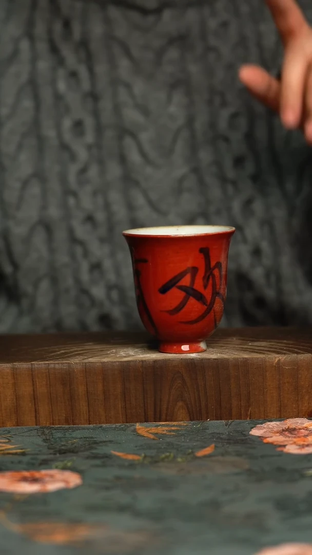 杯釉下彩手工手绘同款陶器