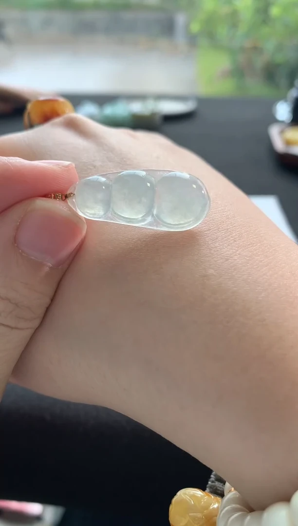 未镶嵌挂件翡翠豆子F440-9