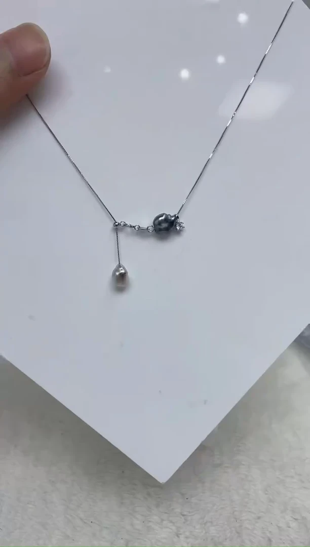 银S925镶嵌颈饰海水珍珠