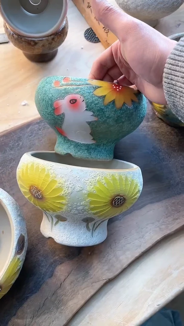 【闪购商品】摆件16-106口14高11  二个