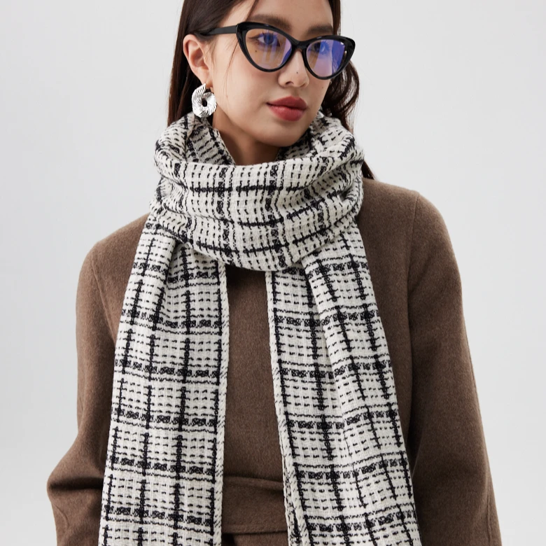 【粉丝福利】秋冬时尚百搭格子围巾ET23177R