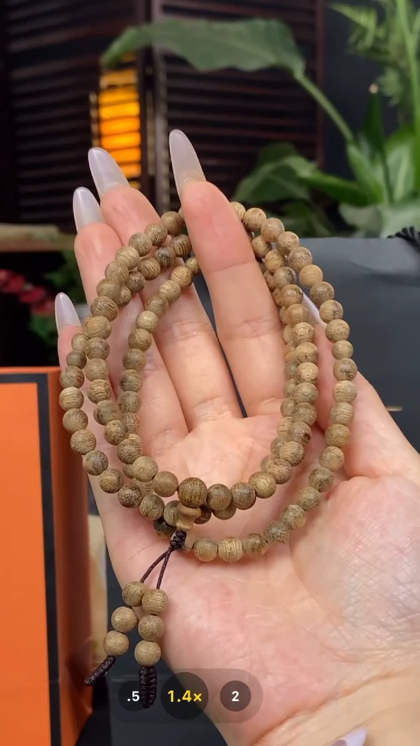手串沉香天然沉香/菩萨棋圆珠0.5长串/TB15