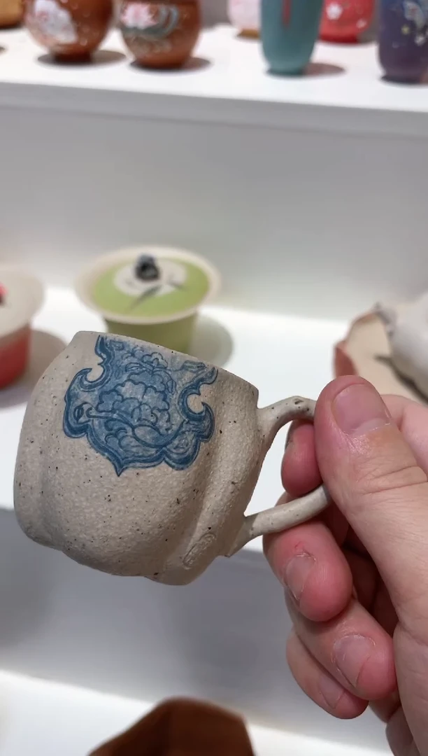 【闪购商品】紫砂茶壶如意纹手把杯