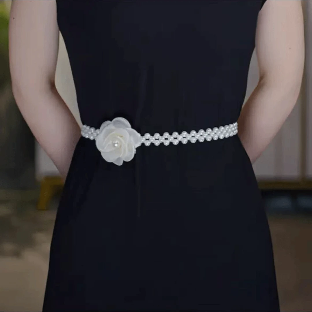 【多功能贝珠腰带】弹力百搭女士小香风夏季收腰简约时尚2025新款