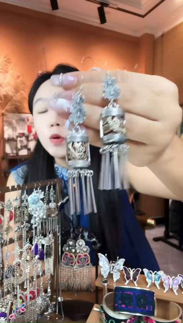 刺绣纯手工民族风耳环