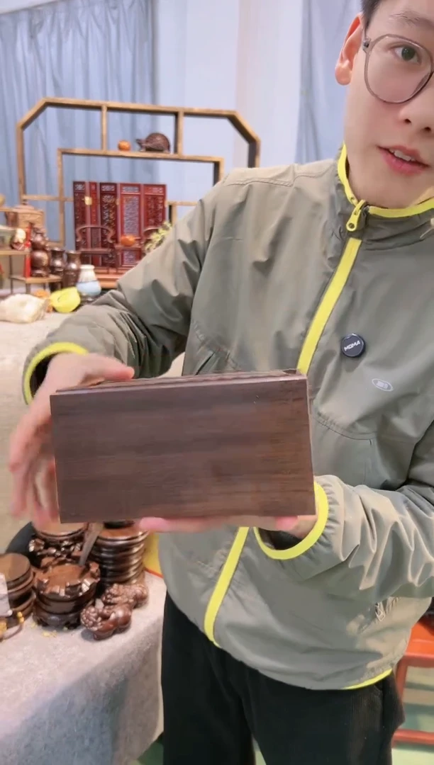 【闪购商品】风车木（黑檀木）黑檀木纸巾盒短款 1个