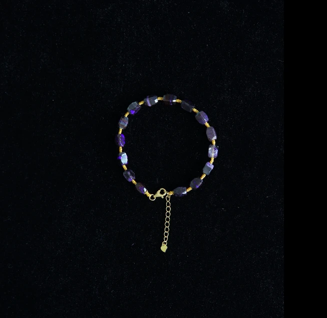 南非韦塞尔  丝绒钻切帝王紫手链 多样性发其一