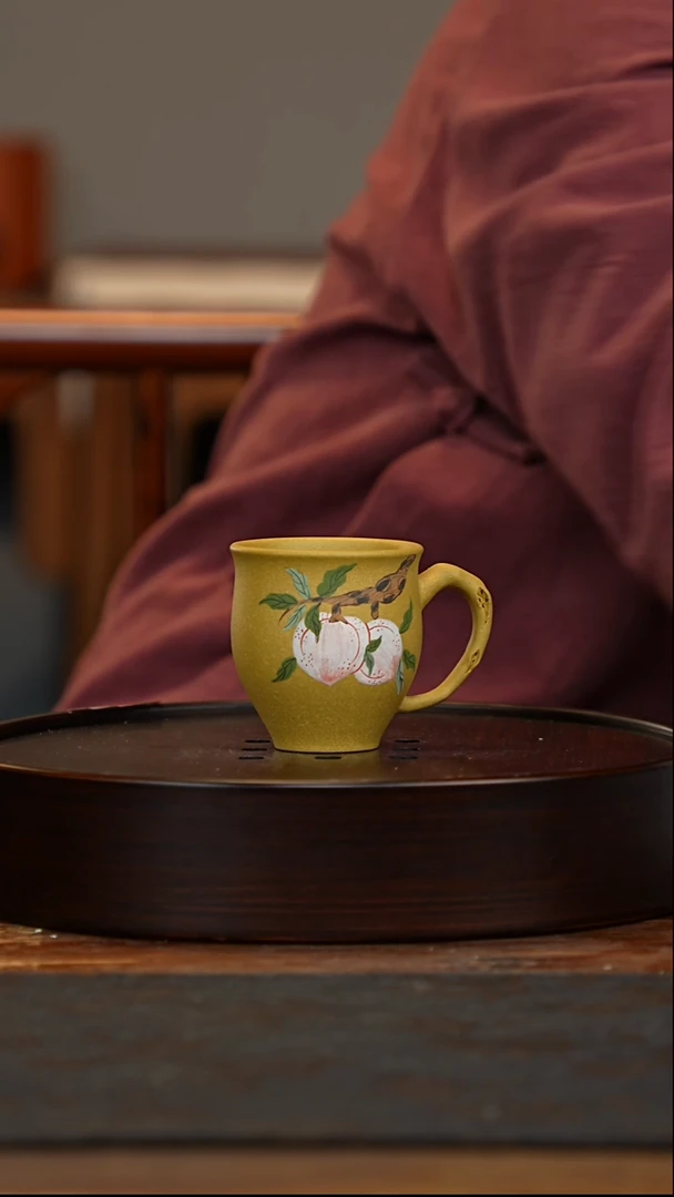 茶壶紫砂桃杯