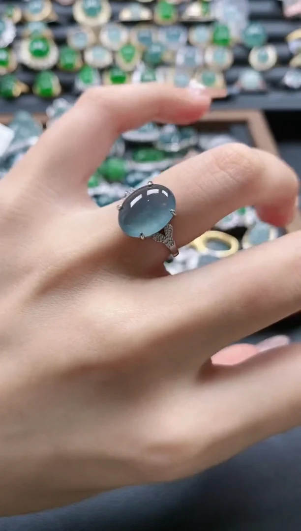 【闪购商品】翡翠戒指银S925镶嵌51511