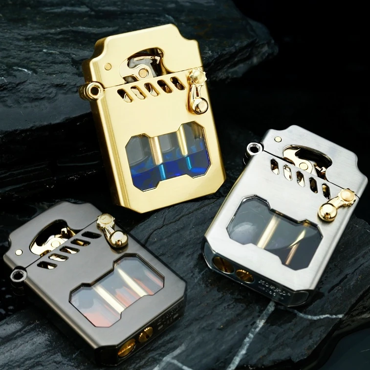 ZORRO机甲透明油仓 正品打火机礼盒网红高档可视个性彩色Z786