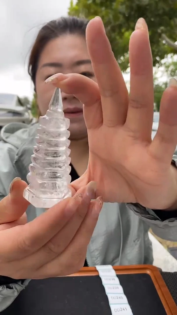 未镶嵌珠宝半成品水晶白水晶文昌塔D234