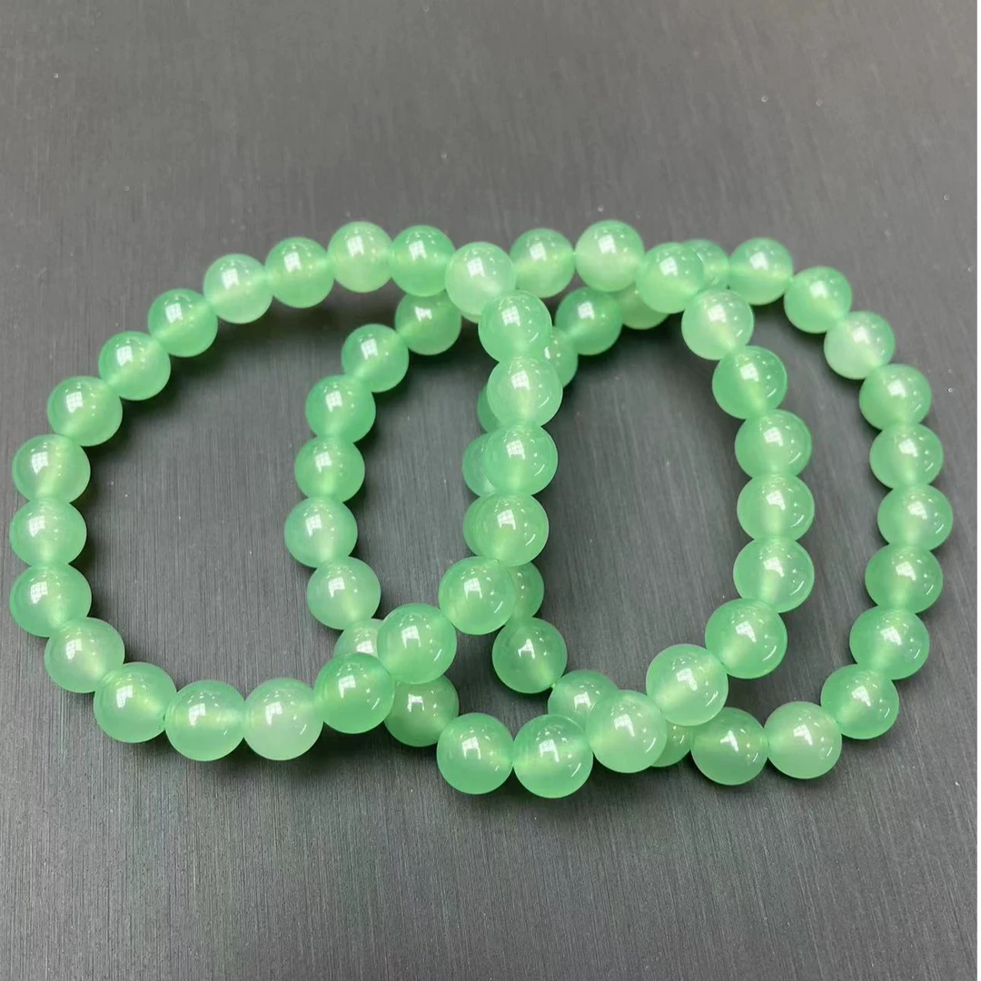 精选国风满色东陵玉圆珠手串手链玉石单圈款戈壁玉多样性发其一