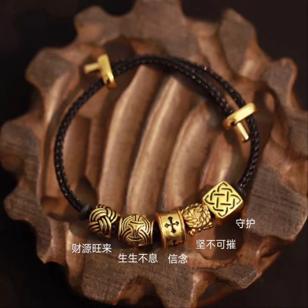 合金手链 合金手链 刺青路路通信念不息守护坚不可摧转手链