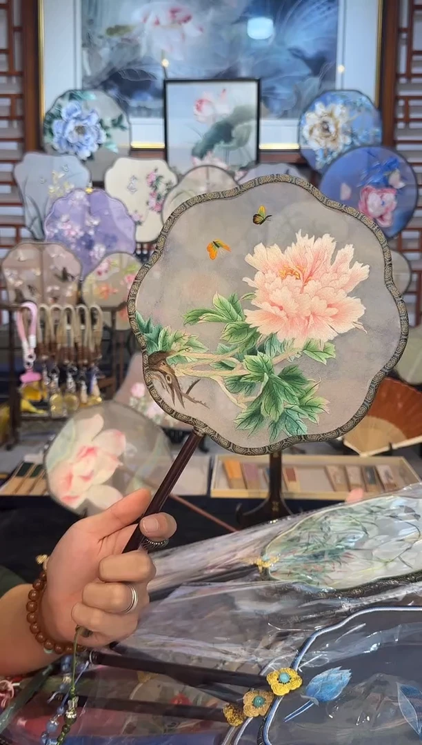 扇子飒*纯手工苏绣团扇