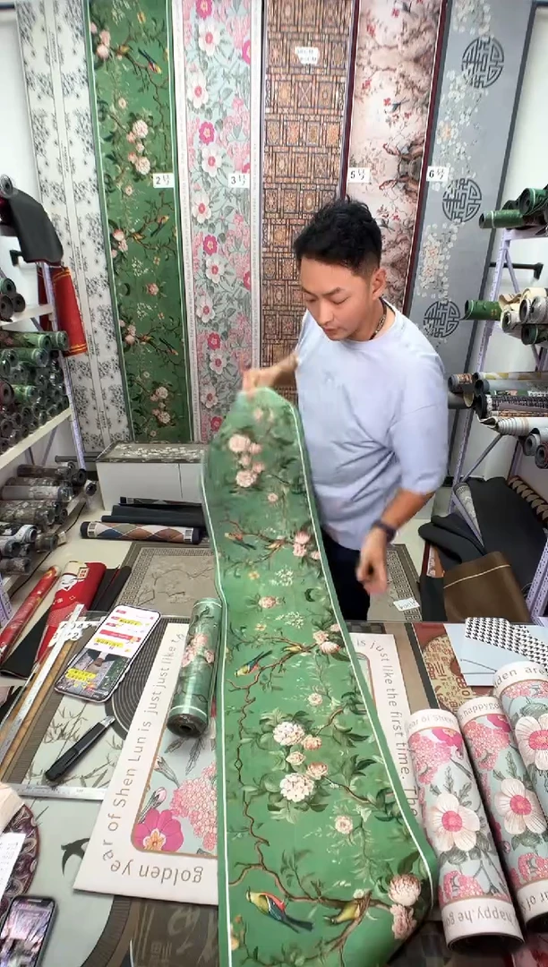 混纺35 160 茶绿微瑕