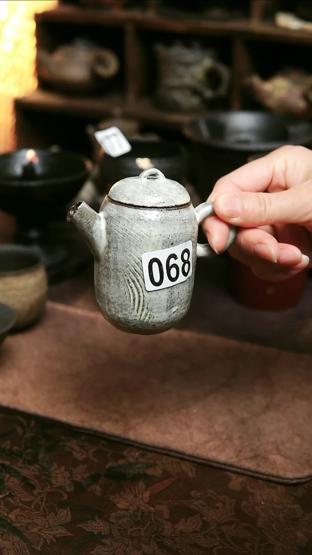 沁**堂紫砂全手工粉引杯正把茶壶