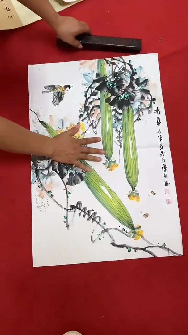 国画国画字画小姐姐真好看