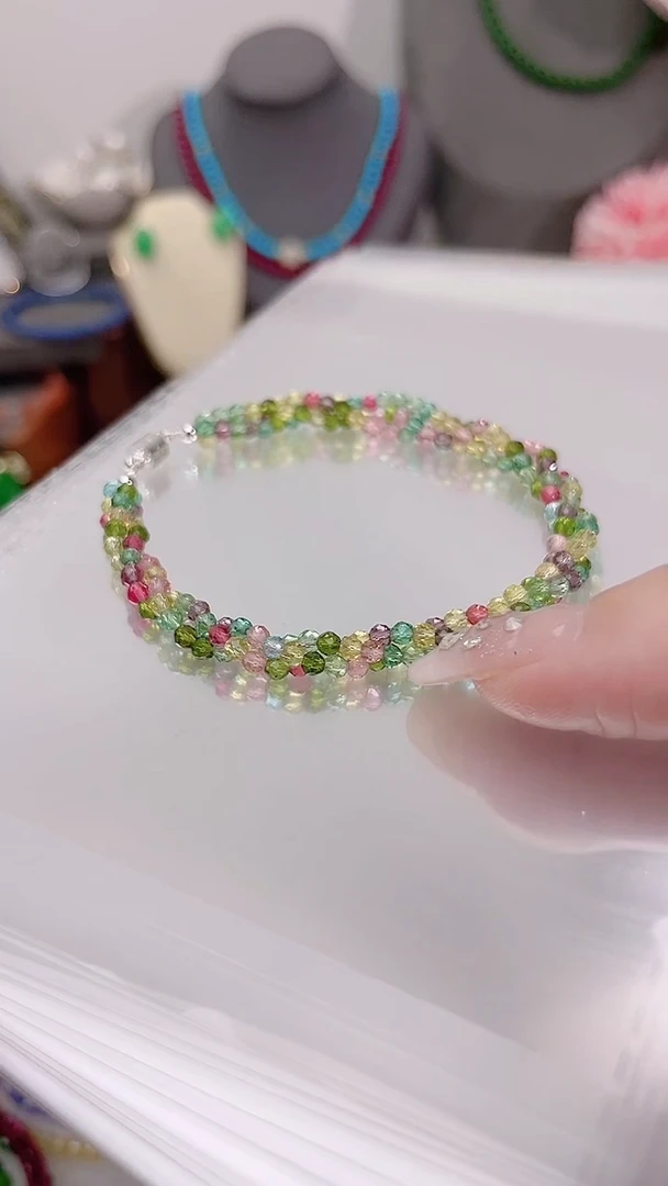 合金手链尖晶石彩麻花19.9