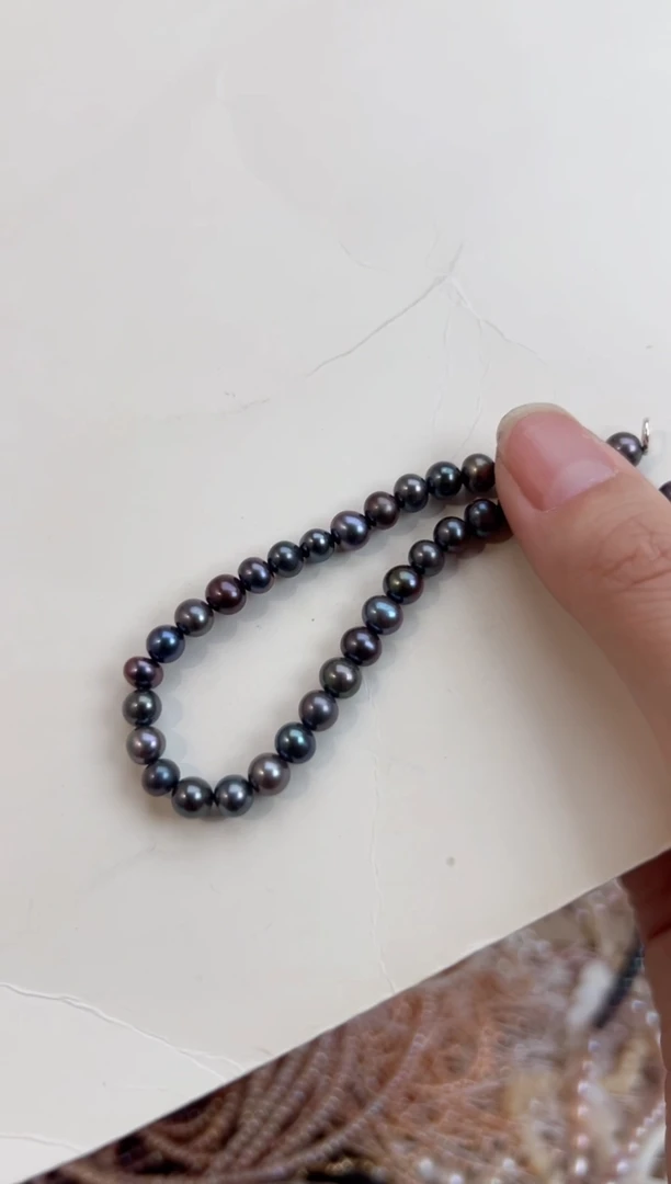 未镶嵌45淡水珍珠言**艳珍珠手链