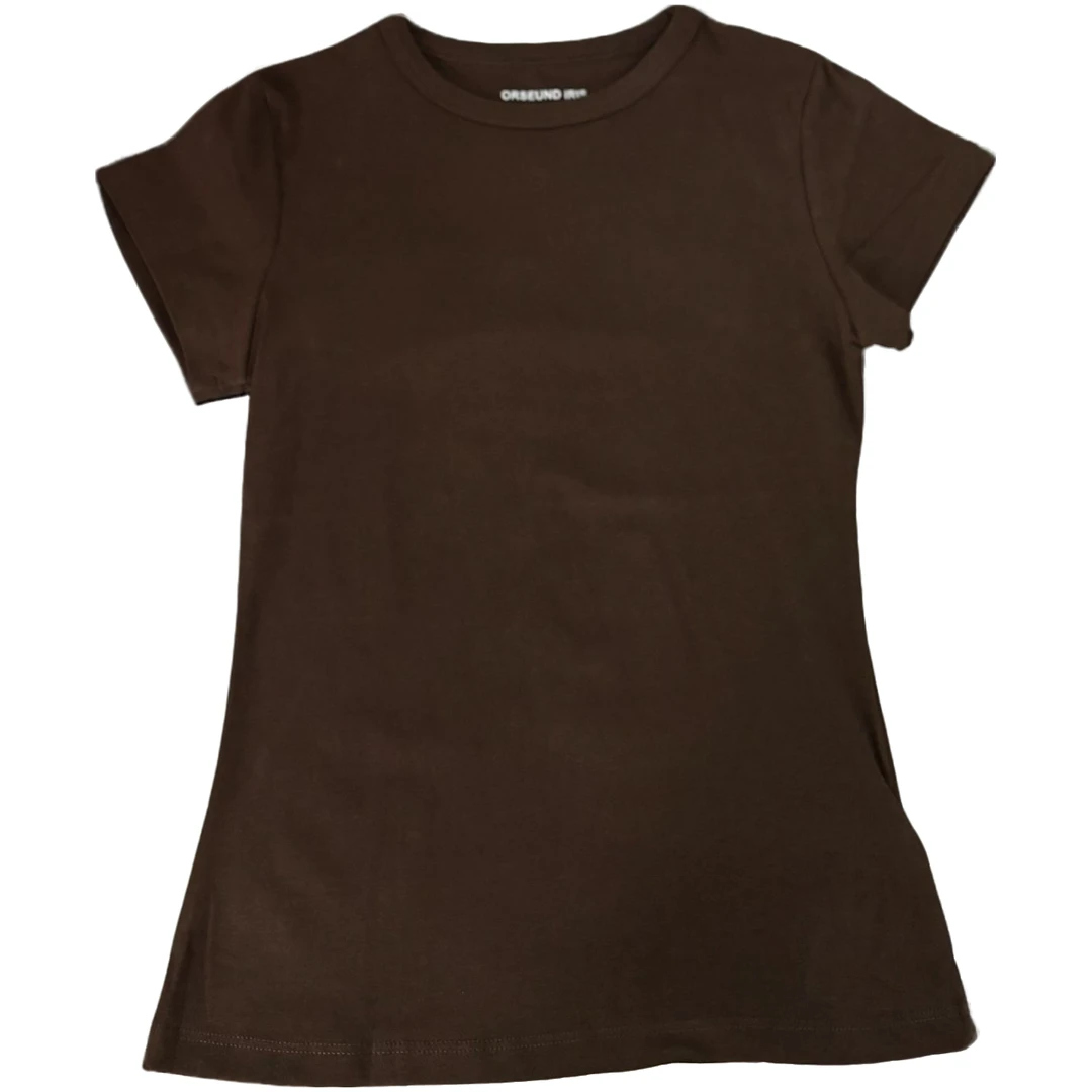 6079【蝶谷】2025早秋韩系百搭圆领短袖T