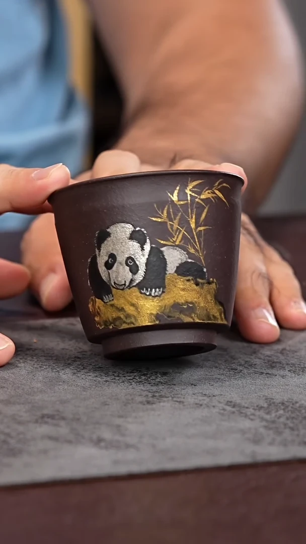 茶杯紫砂紫砂金银主人杯