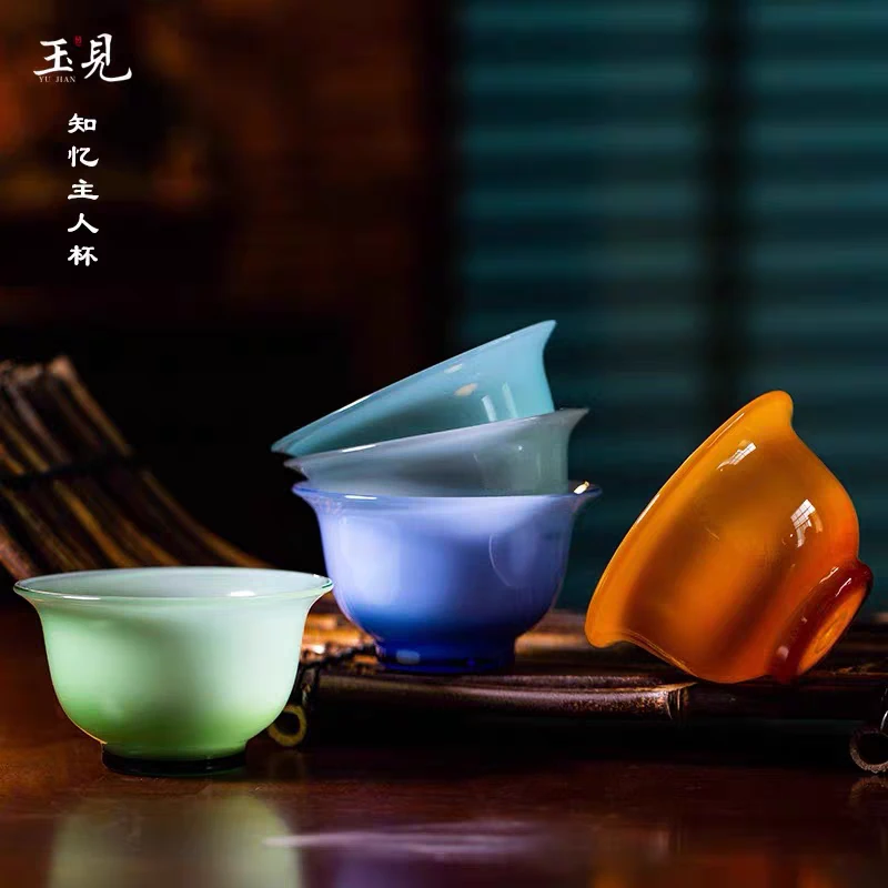 北大史玉见知忆主人杯轻奢加厚耐热品茗杯高档送礼专用小茶杯单杯