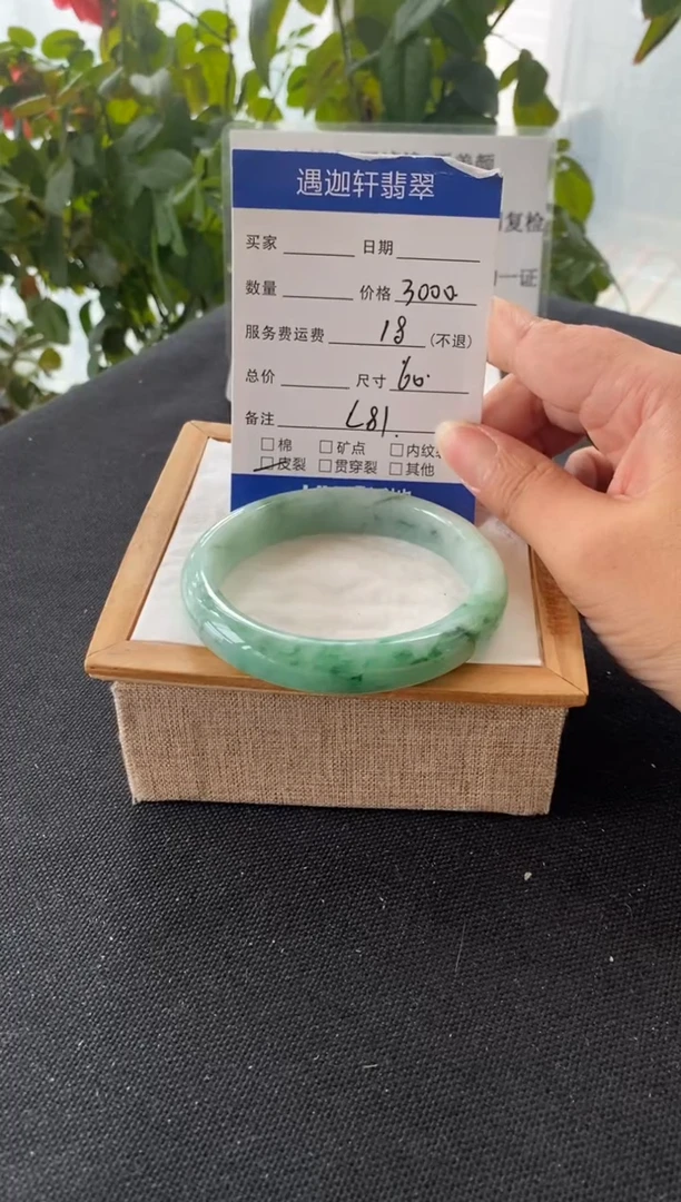 未镶嵌手镯翡翠60圈口 L81编码