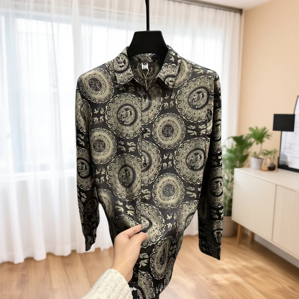 男士新款翻领长袖衬衣