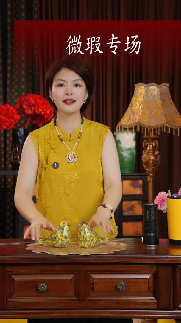 手工艺品琉璃喜鹊一对