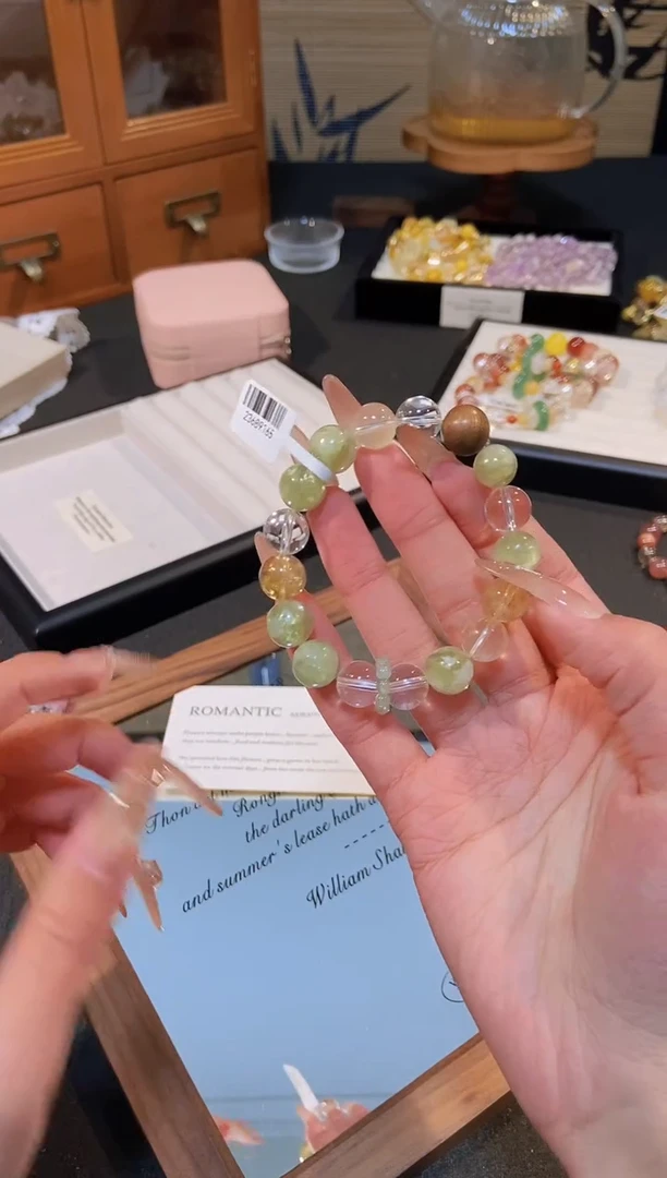 合金手链水晶绿祖母晶