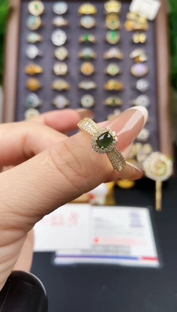 银S925镶嵌戒指翡翠21