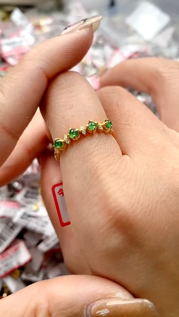 【闪购商品】翡翠戒指银S925镶嵌7777777777    9