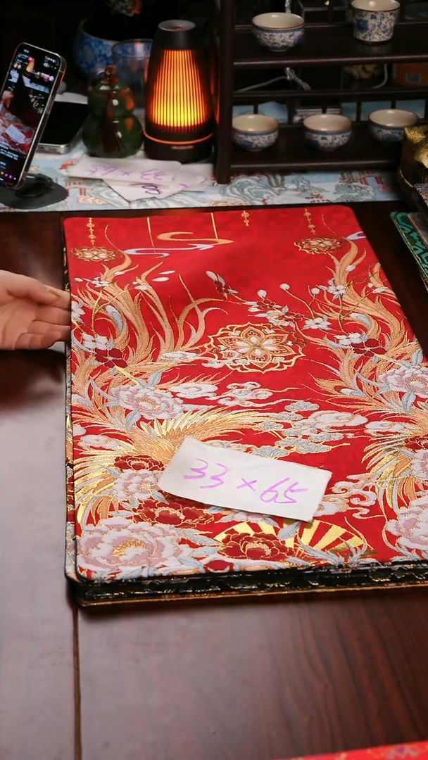 【凤凰红双面】中国风干泡织锦茶席33*65