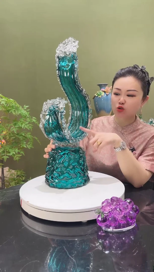 琉璃风生水起  高定款摆件