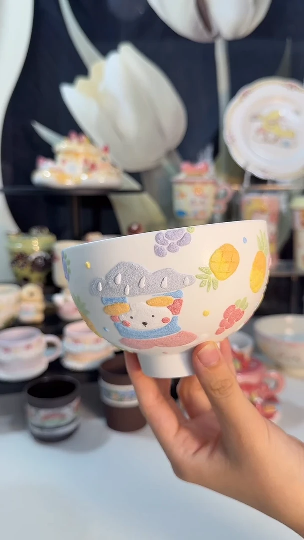 意陶创意设计款陶瓷岩彩菠萝