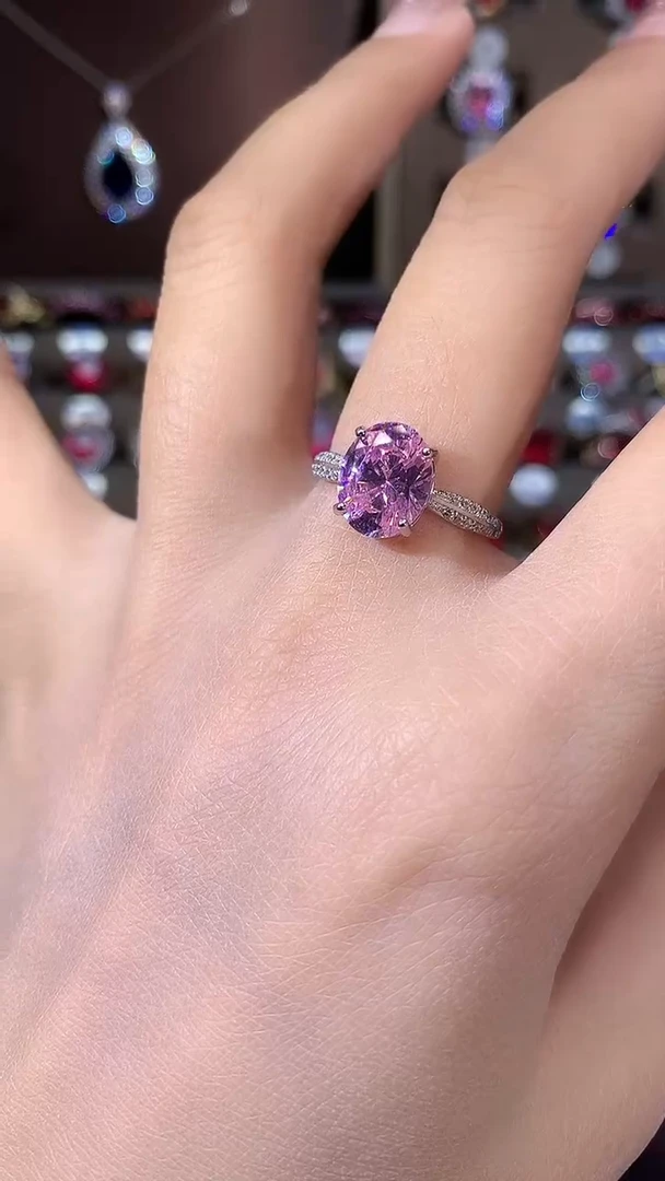 银S925镶嵌戒指碧玺810