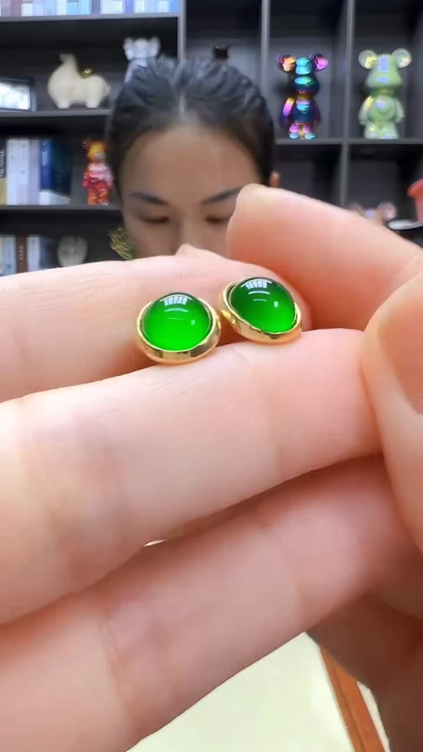 翡翠14K金镶嵌颈饰丹丹diy劲饰